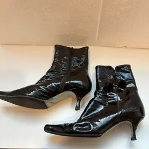 Cynthia Rowley | Shoes | Cynthia Rowley Black Patent Heel Ankle Boots ...